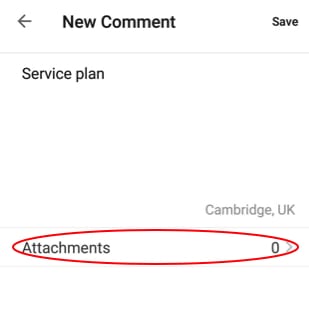 adding attachments to comments