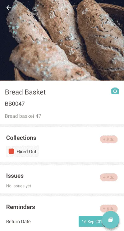 itemit app showing asset profile