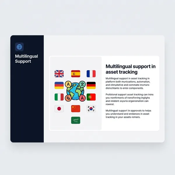 Multilingual asset tracking support with 10+ languages