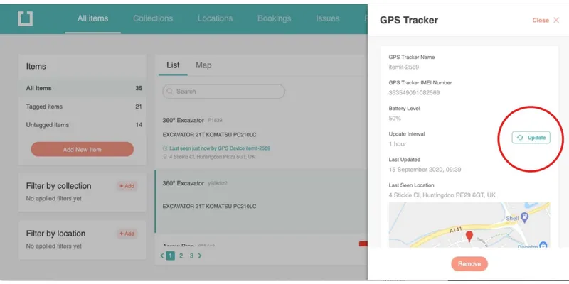 Update GPS Location