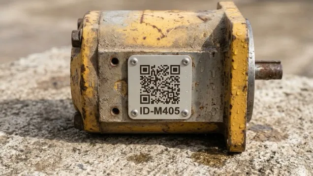 anodised aluminium QR asset label tags