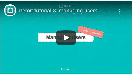 itemit user and permissions management