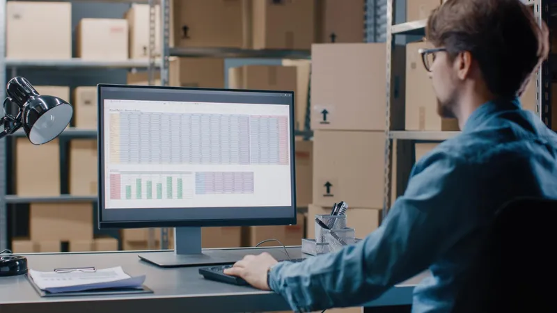 Engineer analyzing performance asset management data for operational improvements.