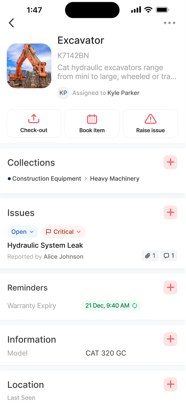 itemit App Profile Interface