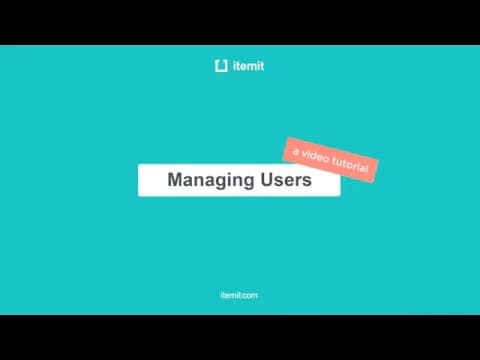 itemit tutorial 8: managing users