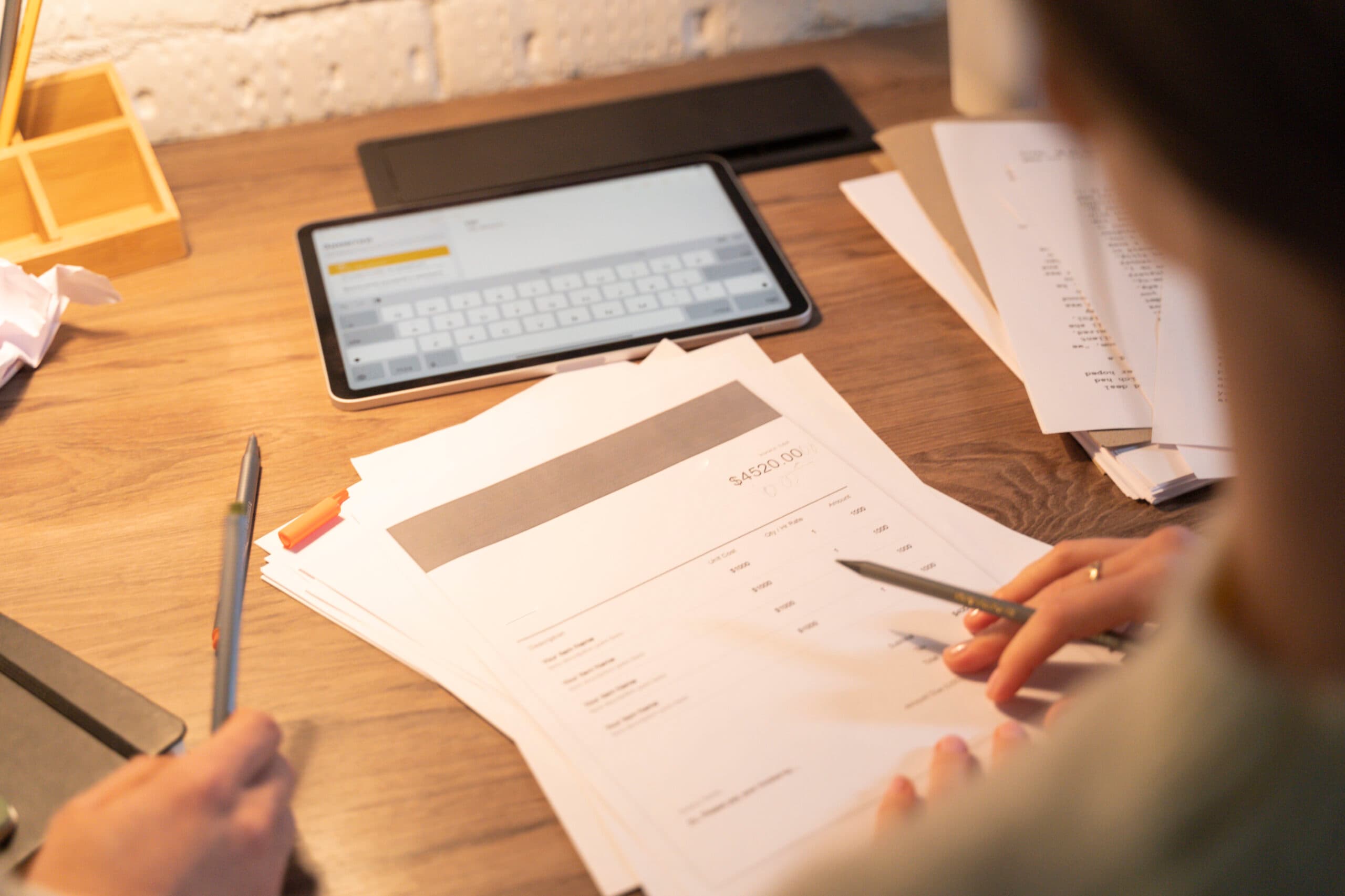 Business owner working their strategy