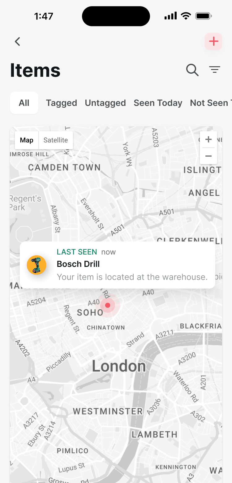 itemit App Interface