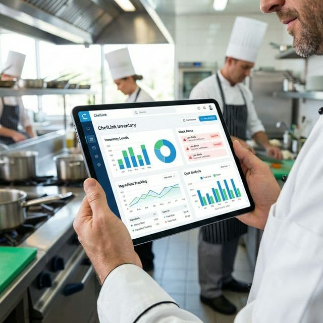 Restaurant inventory management system dashboard