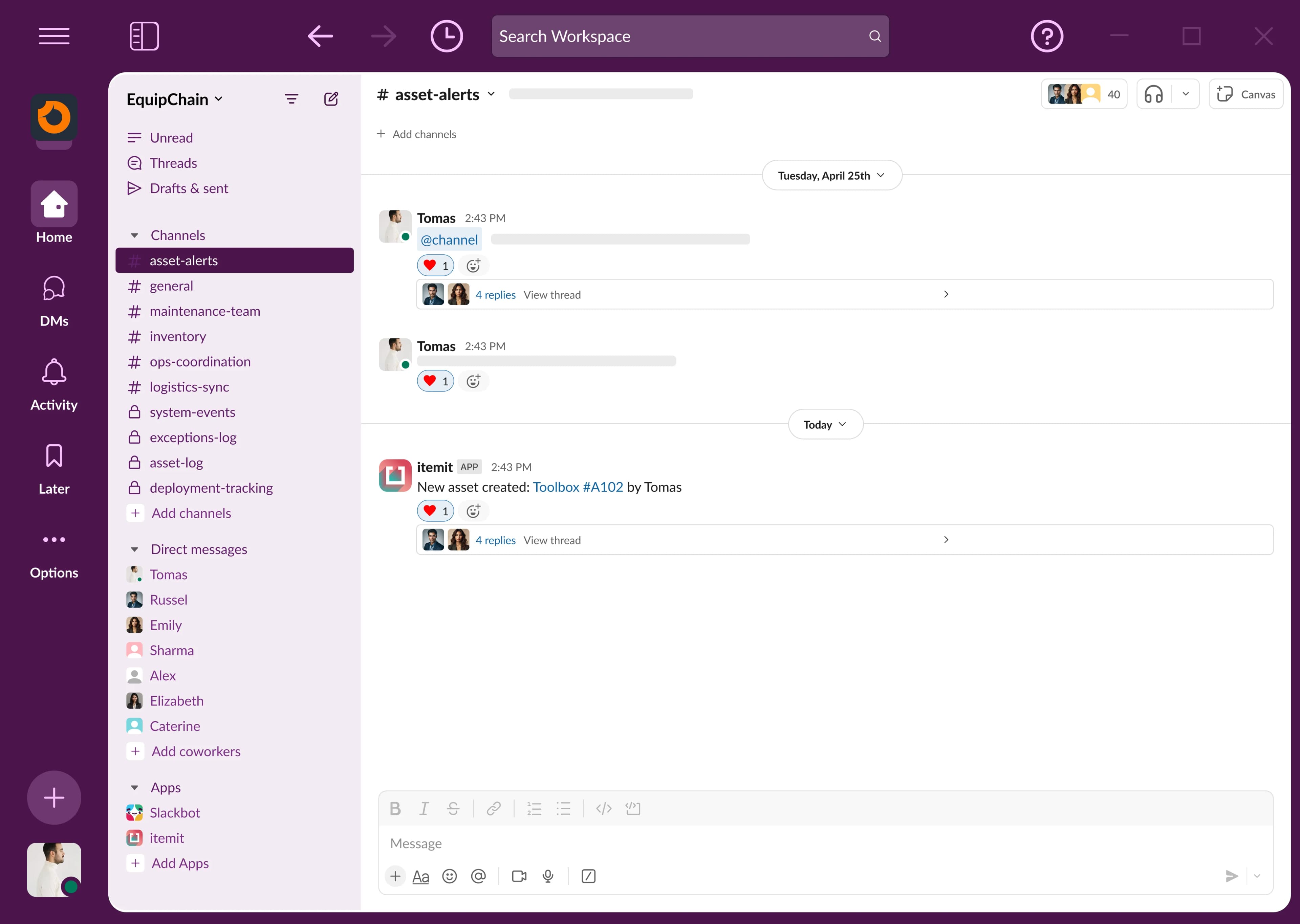 Slack Integration - Preview 2