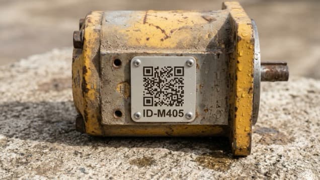 anodised aluminium QR asset label tags