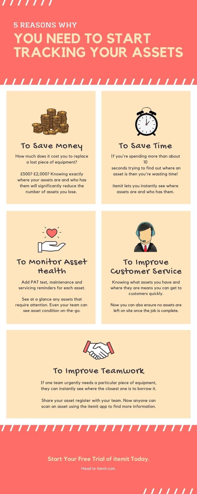 5 reasons to track your assets infographic