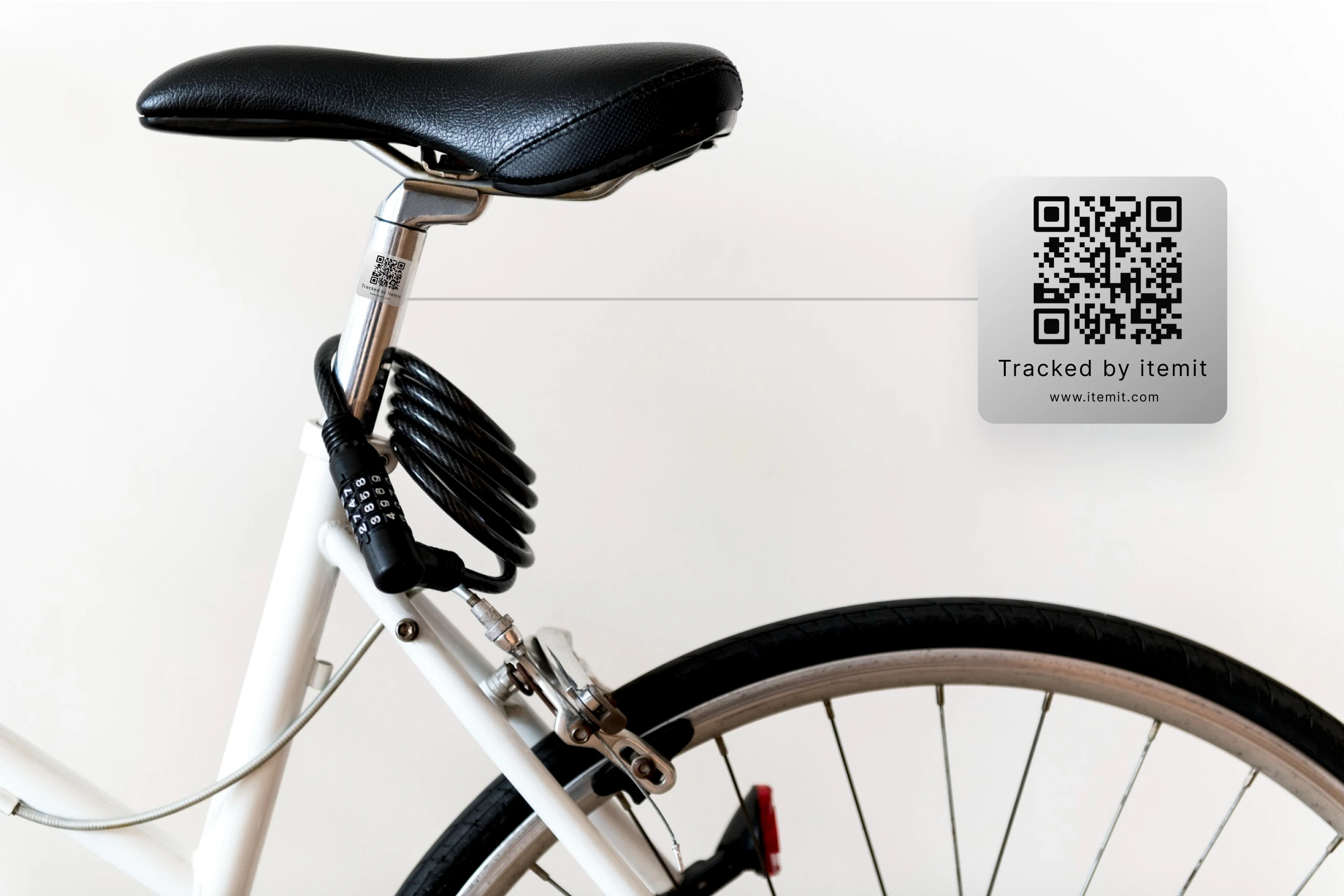 Anodised Aluminium QR Tags in Bike Asset