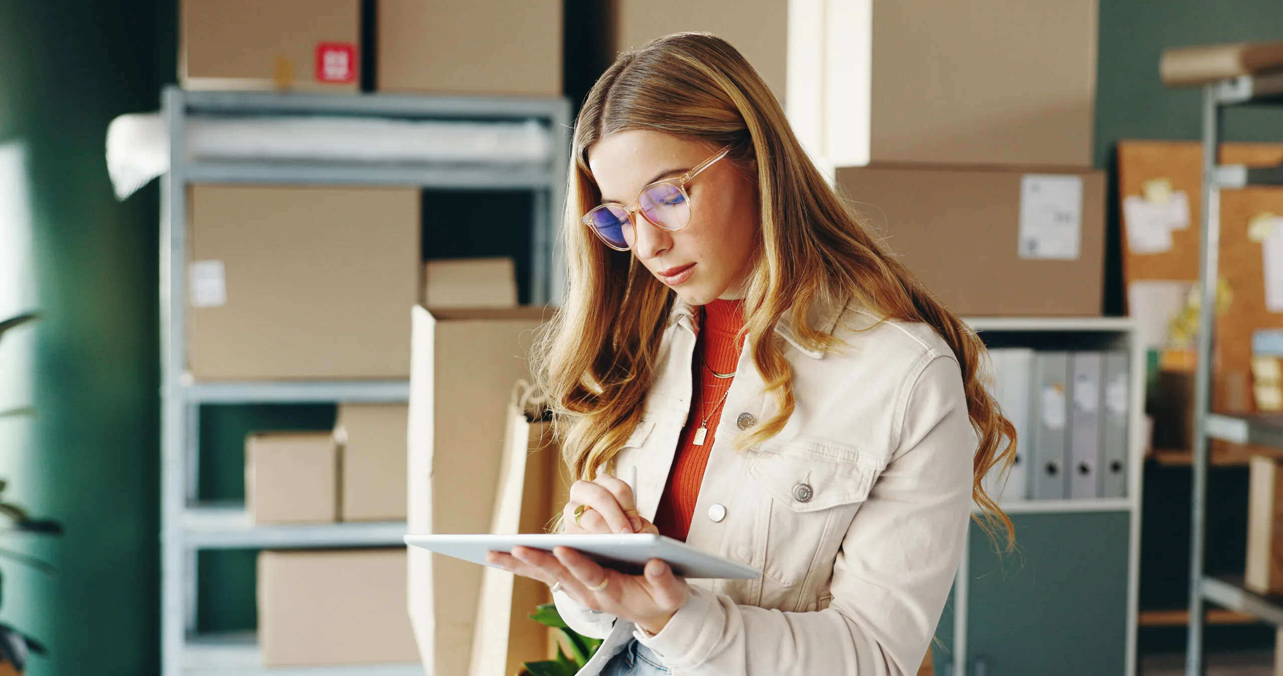 business-woman-tablet-planning-by-boxes-ecommerce-courier-service-logistics-stock-inventory-entrepreneur-seller-with-digital-checklist-online-shop-sales-package-distribution 8 Reasons Why Your Business Needs Computer Inventory Management